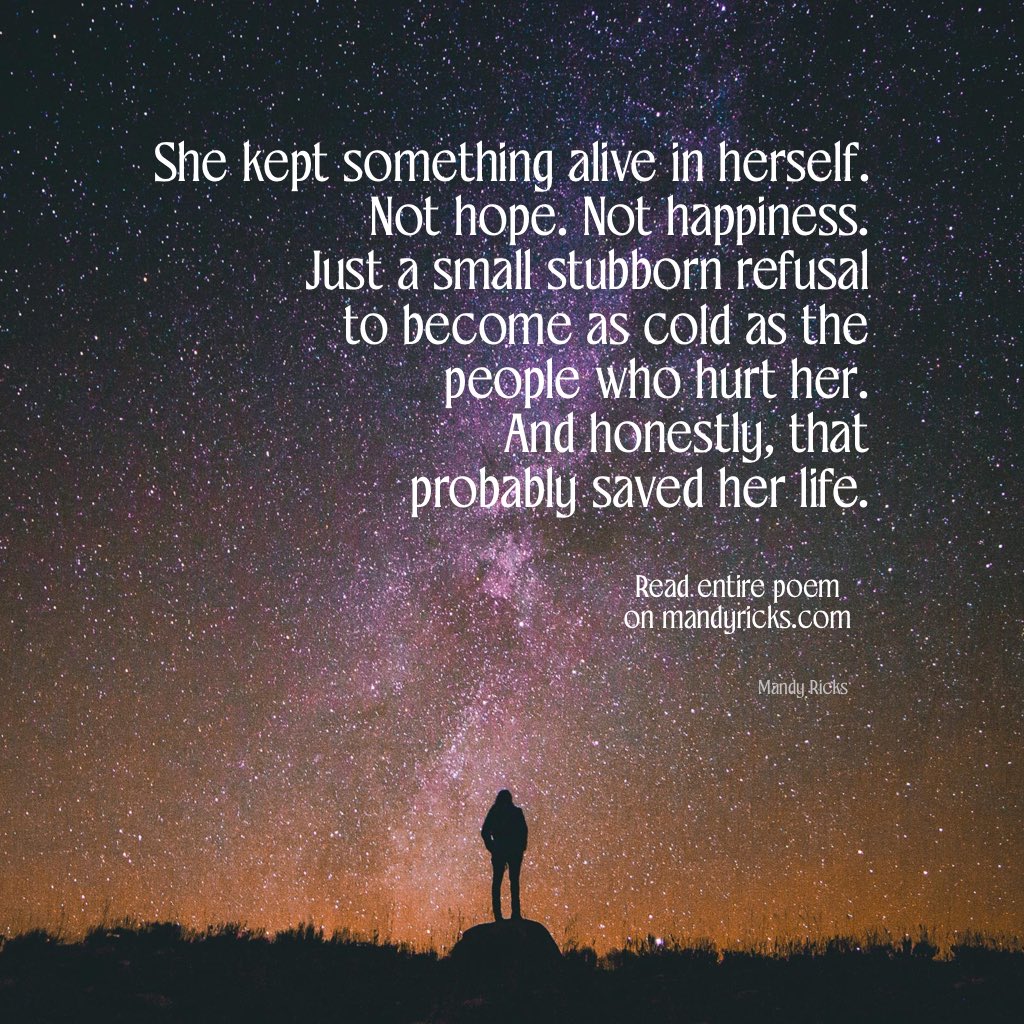 amandamricks's tweet photo. Today’s poem just for you. Hang in there you’re stronger than you give yourself credit for. https://t.co/8hBqsHPphe