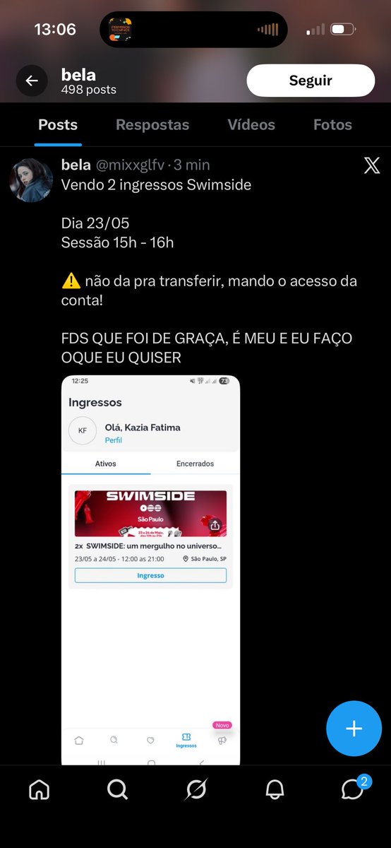 kellyrgradwool's tweet photo. @SpotifyBrasil Uma pessoa vendendo ingresso gratuito…
É permitido isso? https://t.co/Klr9JYIaii
