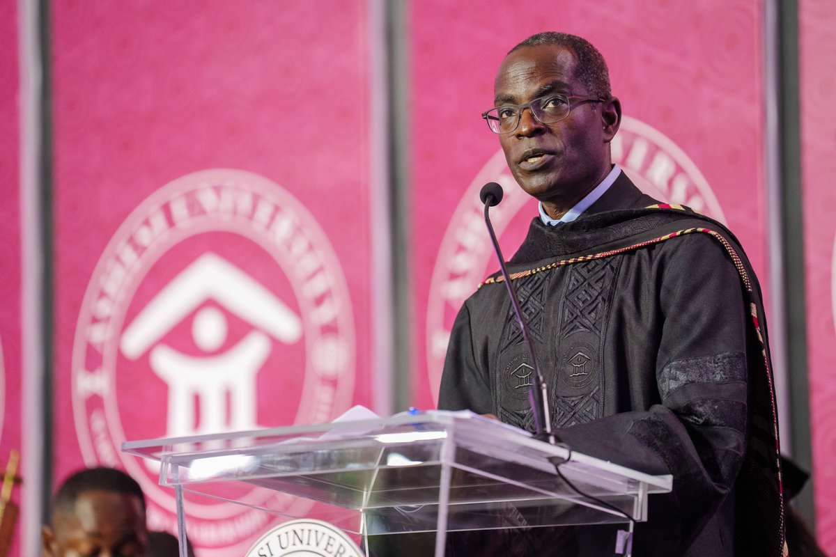 Ashesi's tweet photo. "I urge you to embrace a sense of possibility rather than dread. The education and habits of mind you have developed at Ashesi have prepared you to succeed in a rapidly changing world. You are equipped to make a difference. You got this." — Patrick Awuah, Ashesi University President