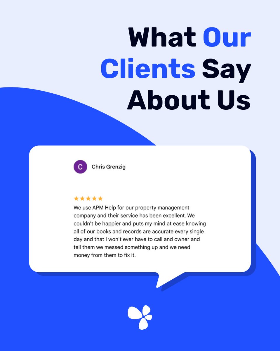 APMHelp's tweet photo. Reviews like this remind us why we do what we do.
Grateful for clients who take the time to share their experience.
#PropertyManagement #APMHelp #ClientReview #CleanBooks #TrustAccounting https://t.co/puouORkI0V