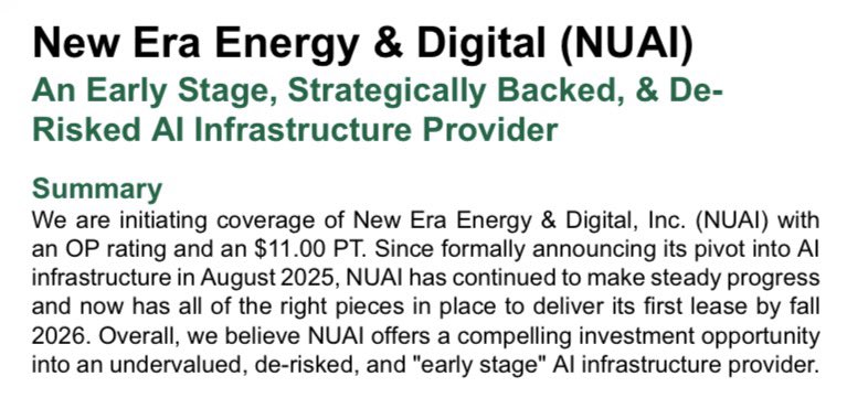 $NUAI: Northland initiates coverage of New Era Energy & Digital with an ...