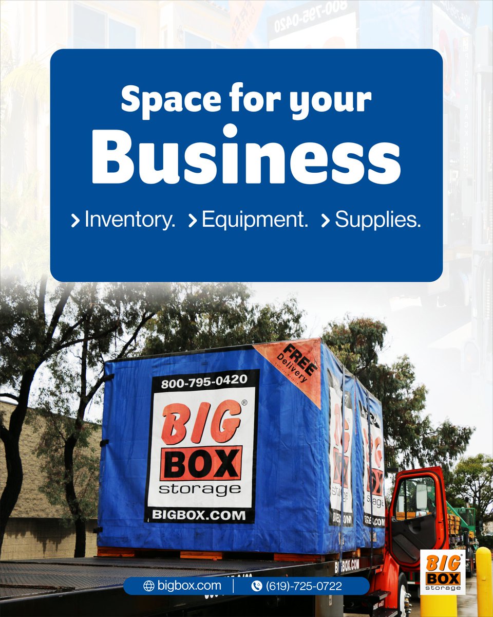 BigBoxStorage's tweet photo. Need more space at work? π’ Big Box keeps it on-site.
#PortableStorage #StorageTips #SelfStorage #BigBoxStorage #BusinessStorage #InventoryManagement #SmallBusiness #Convenience #Workspace #Efficiency https://t.co/hayY4q58xP