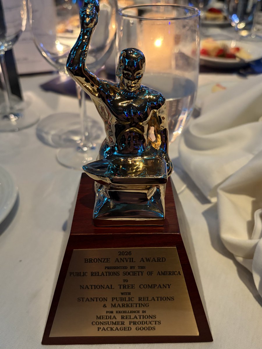 LiamPR's tweet photo. Proud to be the recipient of the 2026 Public Relations Society of America's prestigious "Anvil Awards" for 'Excellence in Media Relations' in New York City last evening. What an honor. Thank you to PRSA and the team at Stanton PR. #PRSA #AnvilAwards https://t.co/YpkhvTNuSQ