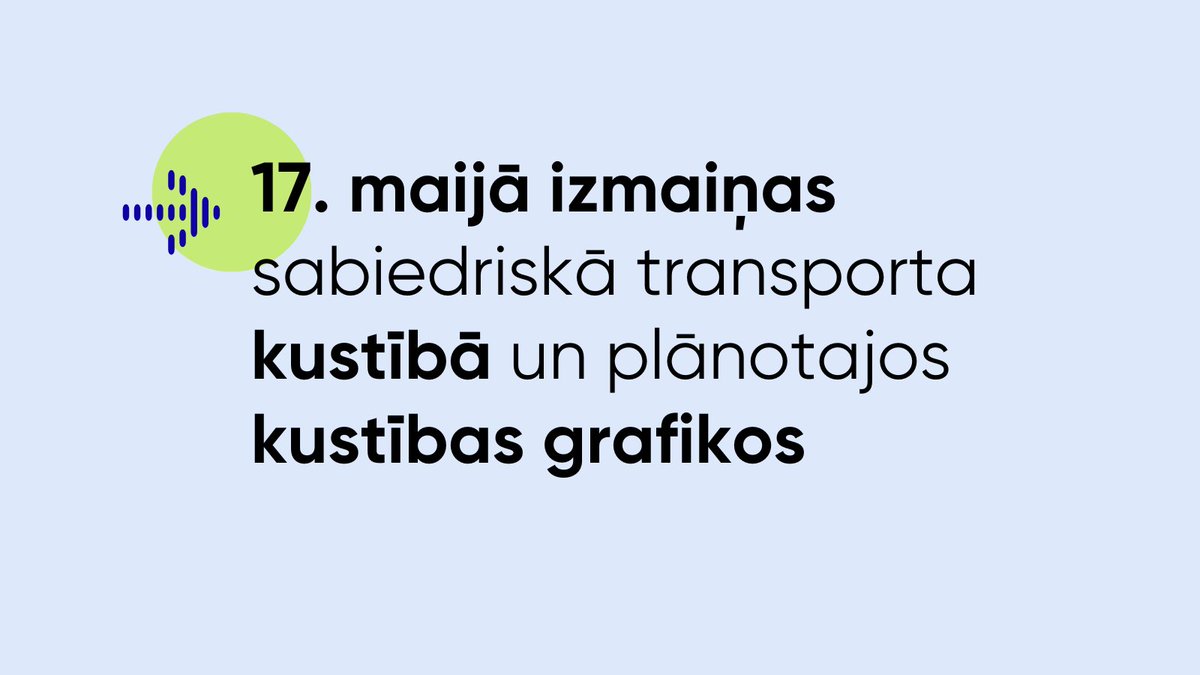 Rigassatiksme_'s tweet photo. Svētdien, 17. maijā, būs izmaiņas 2., 3., 6., 9., 10, 11., 12., 13., 16., 20., 21., 22., 23., 24., 26., 32., 37., 41., 43., 48., 50. un 53. maršruta autobusiem, 3., 4., 5., 9., 14., 17., 19., 25., 27., 31., 34. maršruta trolejbusiem, kā arī 5., 7., 8., 11. un 14. maršruta tramvajiem.
📍Īpaši noslogots būs centrs, jo uz Vanšu tilta notiks visu distanču skrējieni. Līdz ar to visa satiksme tiks novirzīta pa Akmens tiltu, kur arī atsevišķos laikos būs satiksmes ierobežojumi un slēgta satiksme.
🔄Aicinām pasažierus ieplānot papildu laiku ceļā, kā arī rēķināties ar būtiskiem kavējumiem un nobīdēm no plānotajiem kustības grafikiem.
Vairāk: https://t.co/FKwzmiEJEJ