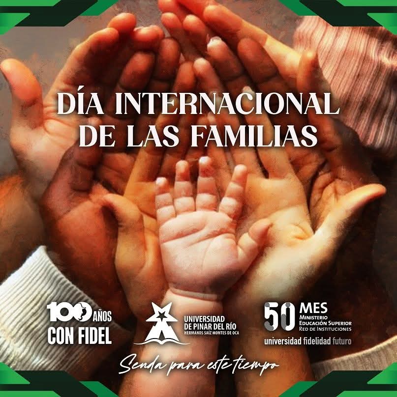 oficial_upr's tweet photo. En la Universidad de Pinar del Río "Hermanos Saíz Montes de Oca" creemos que la familia es el primer espacio de aprendizaje, el abrazo que reconforta y la raíz que nos da identidad. 

#SendaParaEsteTiempo #UPRporlaExcelencia #ComunidadUPR #SomosUPR #OrgulloUPR https://t.co/odHITXmRqF