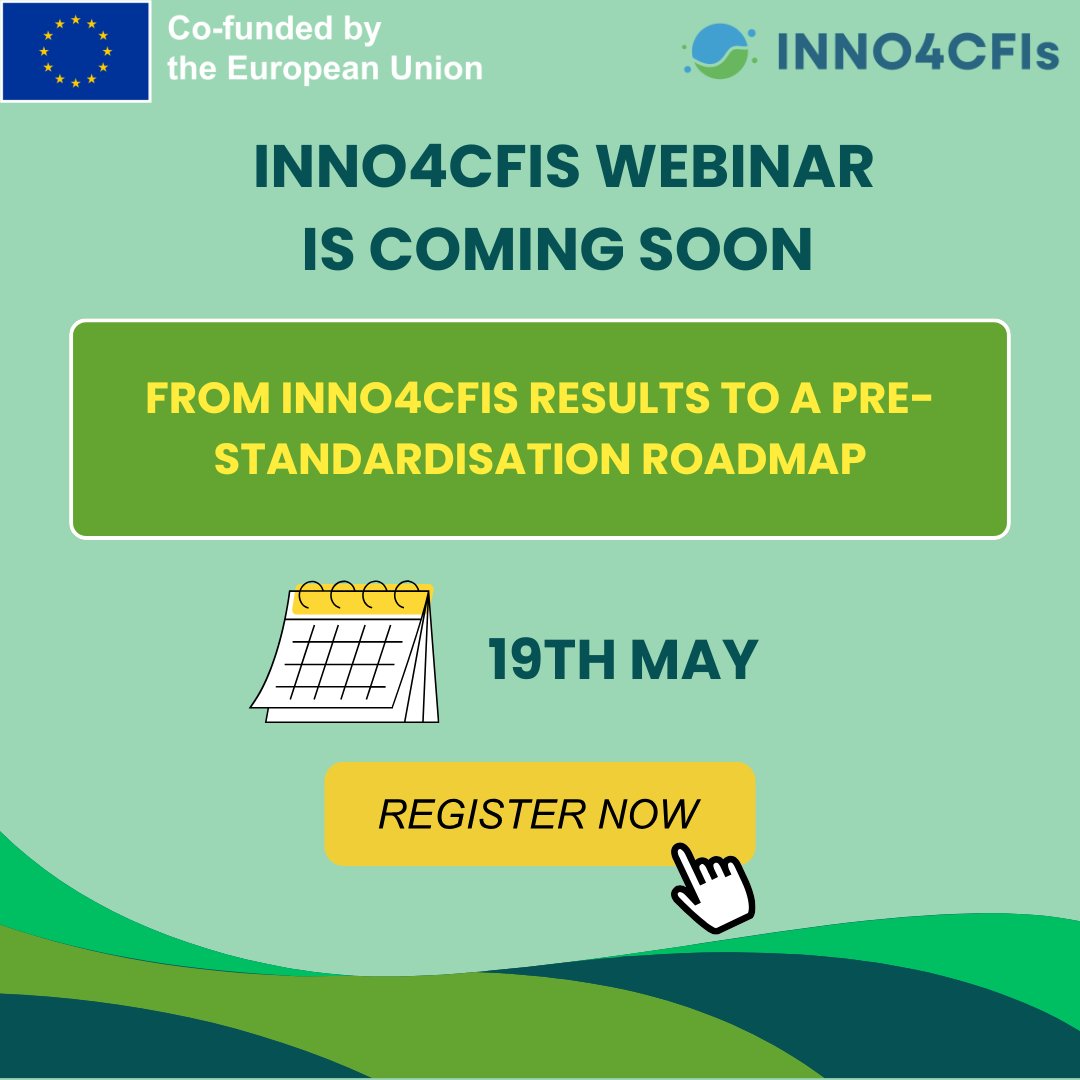 INNO4CFIs's tweet photo. 📅 19 May 2026 | INNO4CFIs webinar: From results to a pre-standardisation roadmap. Learn methods, hear an expert keynote, join live Q&amp;A. For GreenTech, carbon farming, MRV and innovation uptake. 
Register: https://t.co/2LAQ8DA61O https://t.co/dE0JNhYAqj