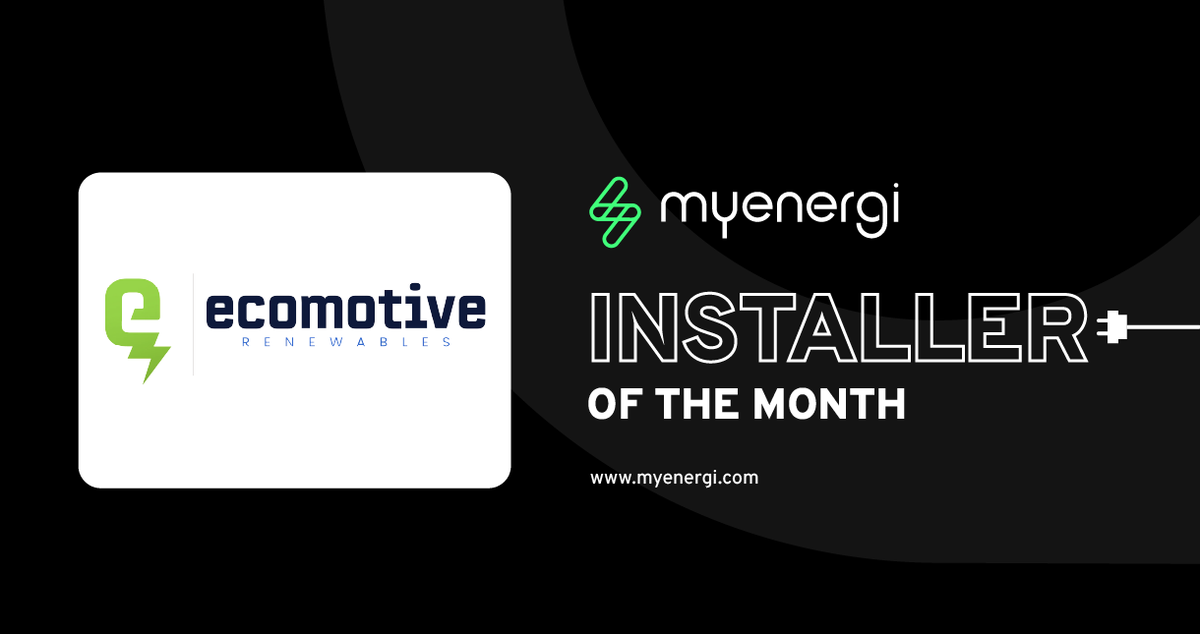 myenergiuk's tweet photo. Installer of the Month: Eco Motive Renewables LTD 🏆 From consistently promoting myenergi to actively installing through the Installer Centre, Ryan ensures no customer lead goes unanswered! Thanks for your ongoing commitment and fantastic work 👏⚡️
#installerofthemonth #myenergi https://t.co/nc6cRUaKYN