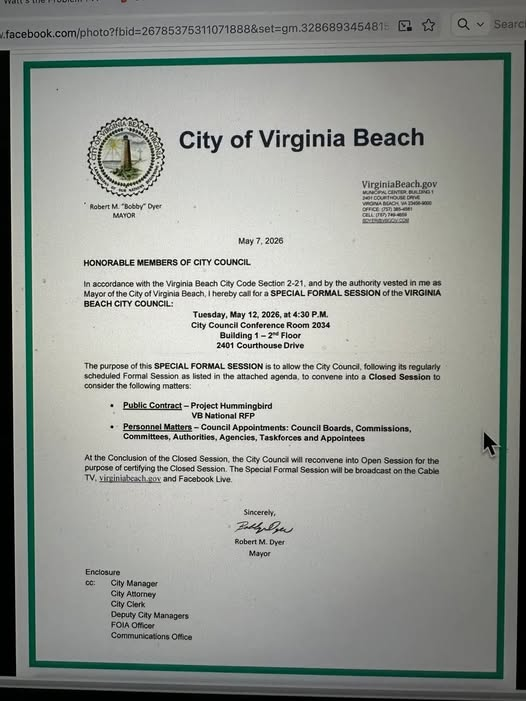 g00semagoo's tweet photo. Hey Virginia Beach residents, Project Hummingbird is a data center they're trying to sneak in behind your back. That's why they're discussing it in a closed session. Speak loudly now or forever hold your peace. 

Once the paper is signed the Sunken Cost Fallacy will be in effect. https://t.co/EN6tNSKF3h