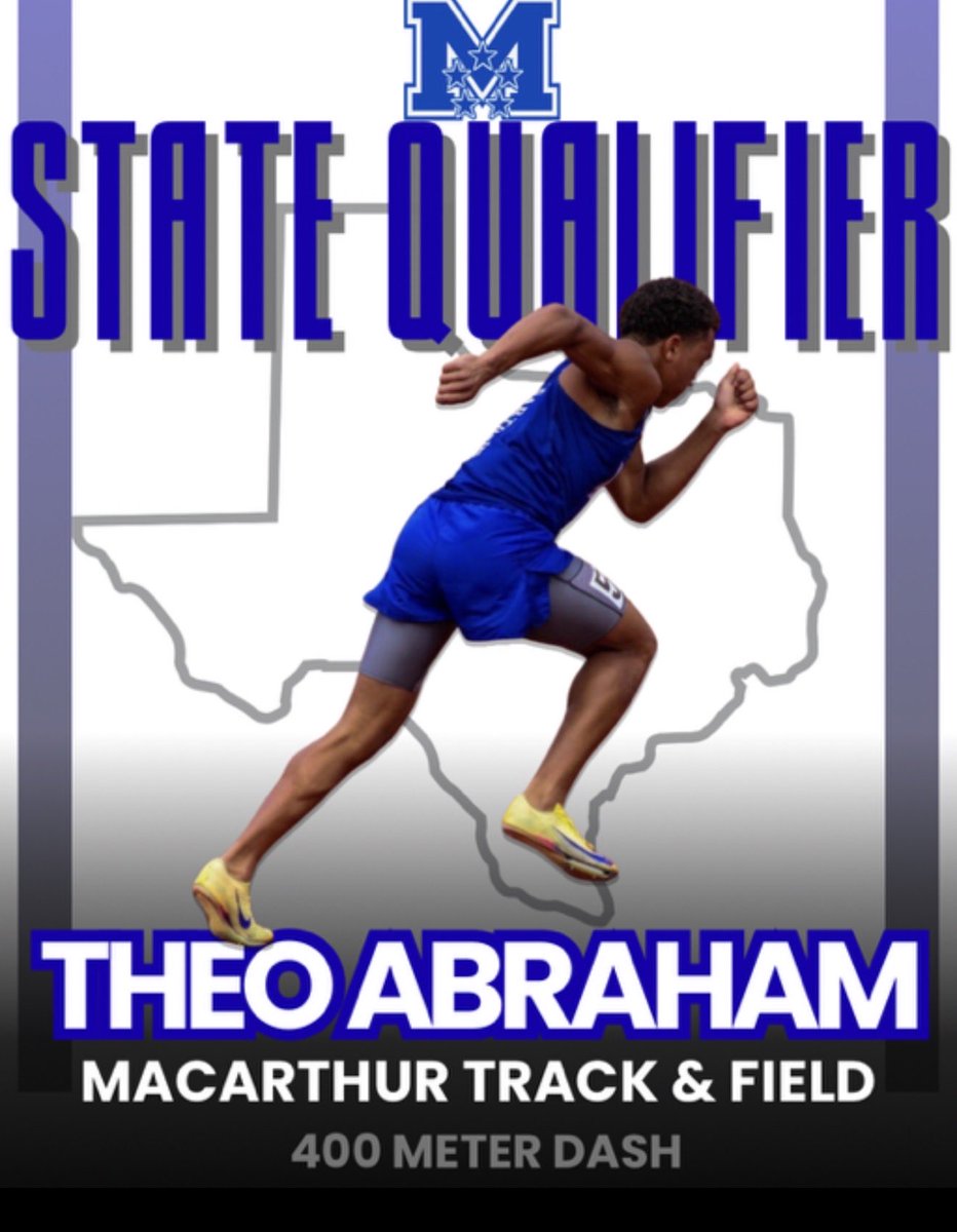 FootballBrahma's tweet photo. Good luck to @Theo_Abraham5 as he represents the Brahmas at the UIL State Track Meet today! https://t.co/WTtBBBs576