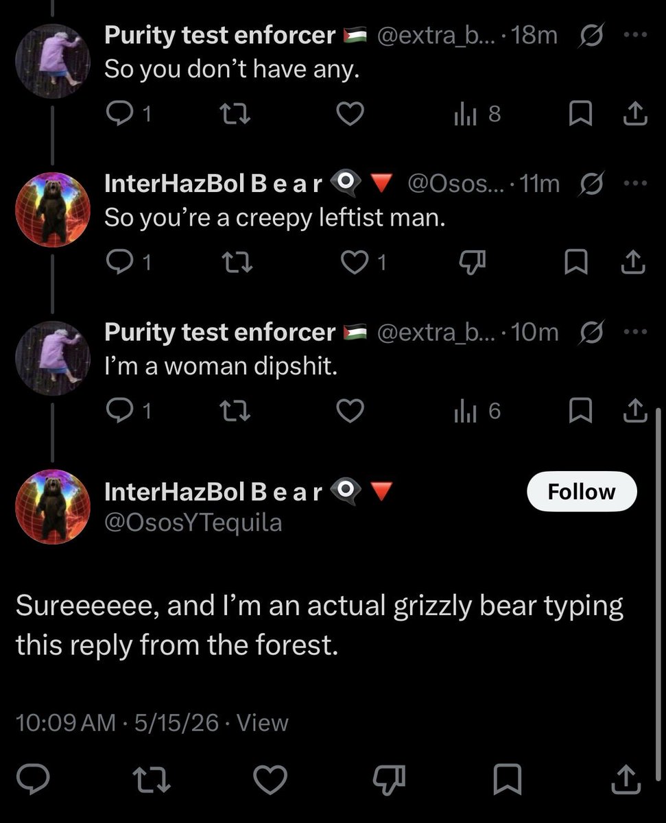 Purity test enforcer 🇵🇸 tweet media