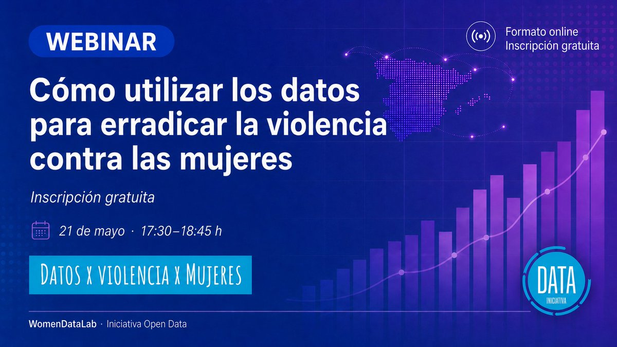 lourdesmunoz's tweet photo. 💜Con datos comprenderás la violencia contra las mujeres y actuar con más evidencia
Desde el WomenDataLab veremos cómo utilizar la herramienta #DatosxViolenciaxMujeres en proyectos servicios e intervención social
📍Webinar gratuito #DataWomen
👉Inscríbete! https://t.co/XWxM9bJY7u https://t.co/dNBySLB96N