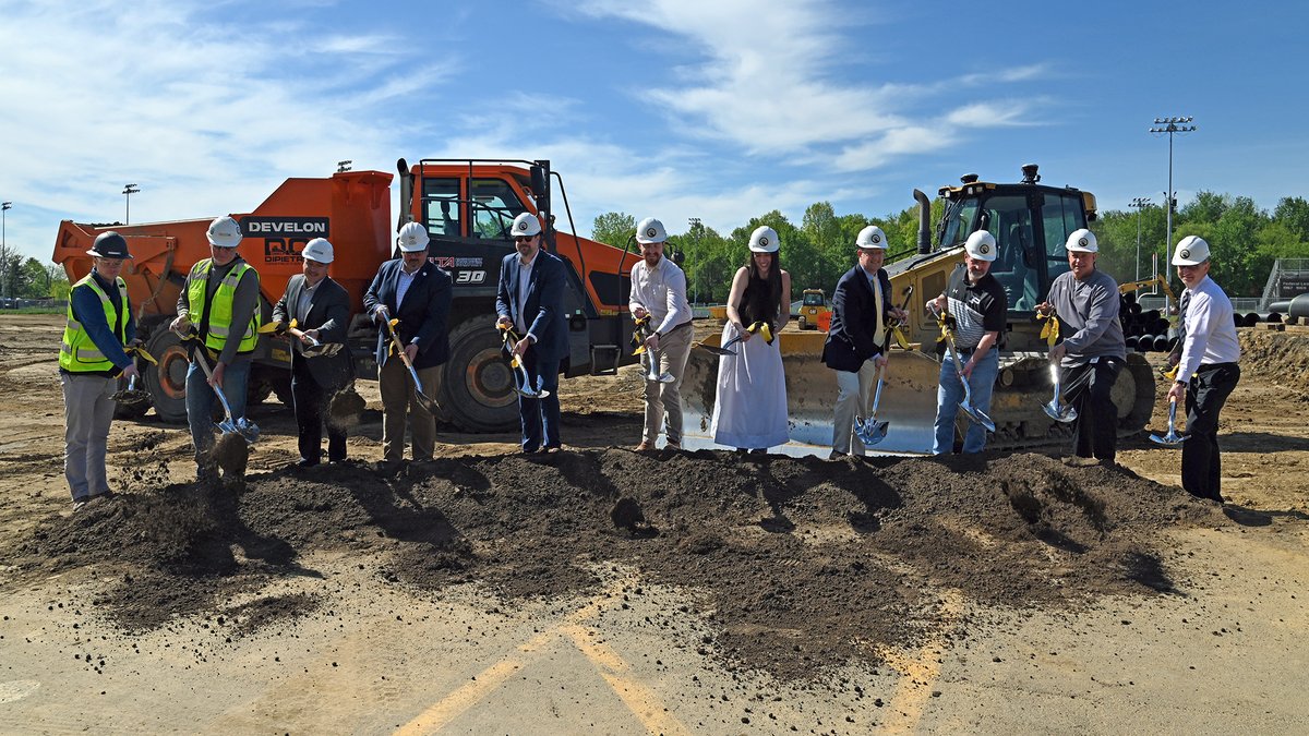 OHFacilities's tweet photo. The latest construction project for Perry Local Schools in Stark County kicked off Friday with the groundbreaking of its new middle school. The 156,358-square-foot facility that will accommodate students in grades 5-8. Opening for the 2028-29 school year. https://t.co/GUQa8NxJD0