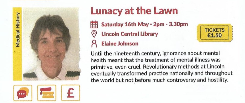 SurvLinc's tweet photo. Lincoln's Lawn Hospital and its pioneering treatments. Tomorrow at Lincoln Central Library. Booking required; please contact lincoln.library@gll.org to reserve your seat. https://t.co/sJDYIX8WEU https://t.co/n7eTg02Kq5