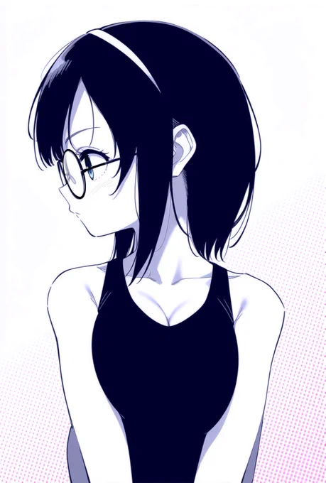 横顔メガネ