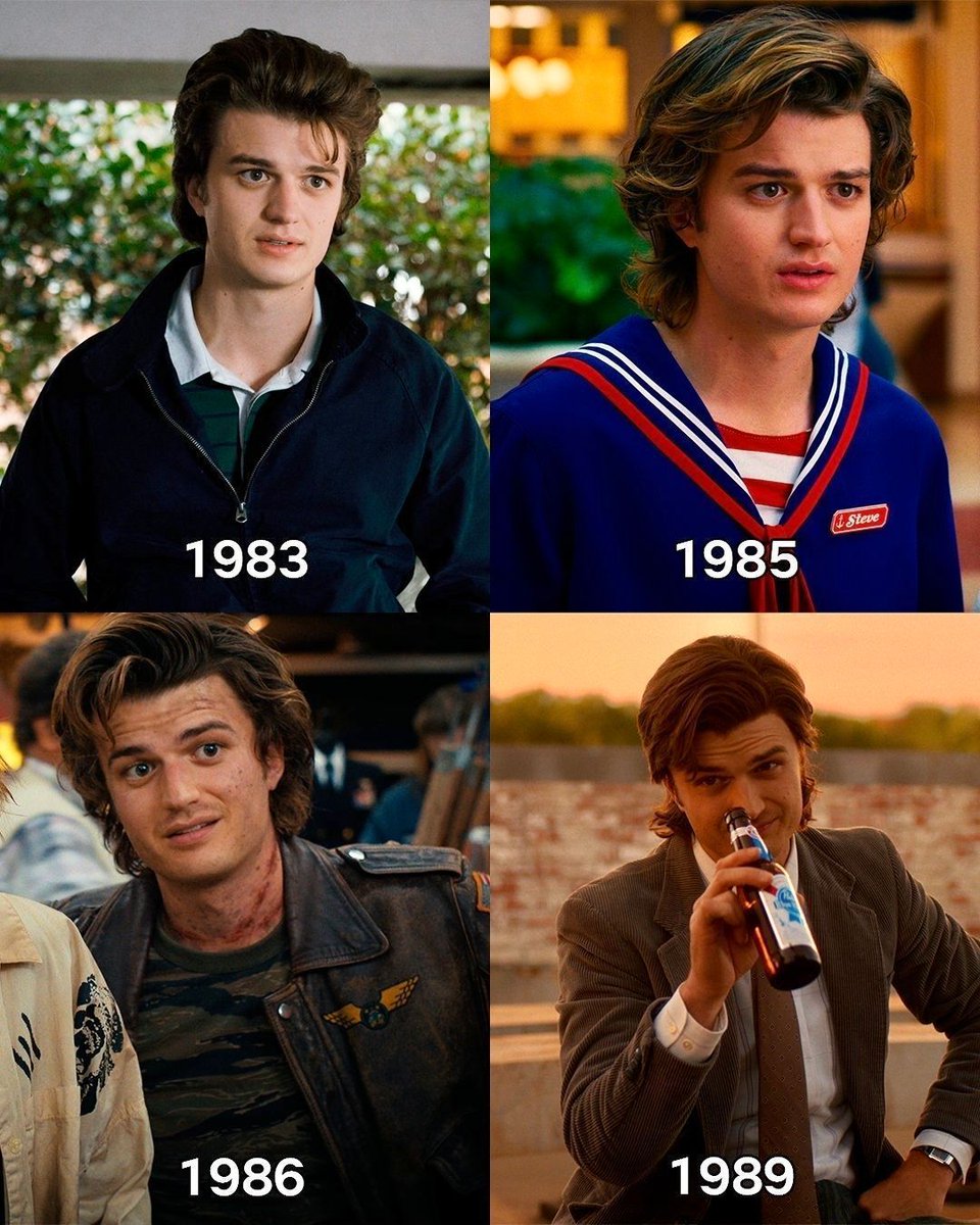 StrangerNews11's tweet photo. Fun fact: Steve Harrington was supposed to die in Stranger Things S1. 

He was written as a one-note bully, and the nail-bat Demogorgon fight wasn’t even his—it was meant for Jonathan’s dad.

Then they cast Joe Keery… and rewrote everything. https://t.co/Nna0iHs5BR