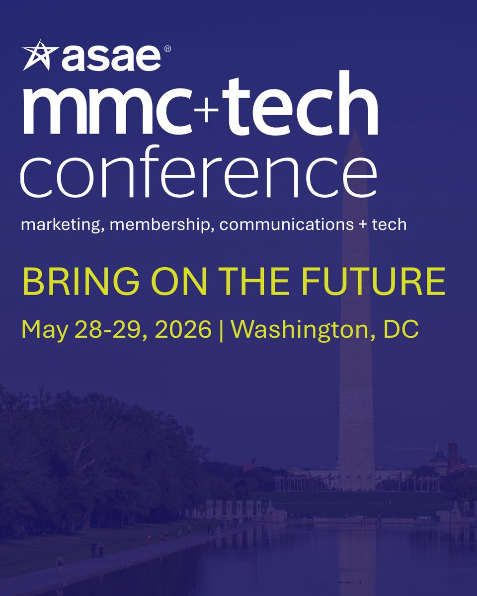 GrowthZoneAMS's tweet photo. GrowthZone is bringing connected community thinking to DC for #MMC2026 🚀
Join us May 28–29 at @ASAEcenter's MMC+Tech Conference at the #WalterEWashingtonConventionCenter.
#ASAE #GrowthZone https://t.co/diqXjGo9eq