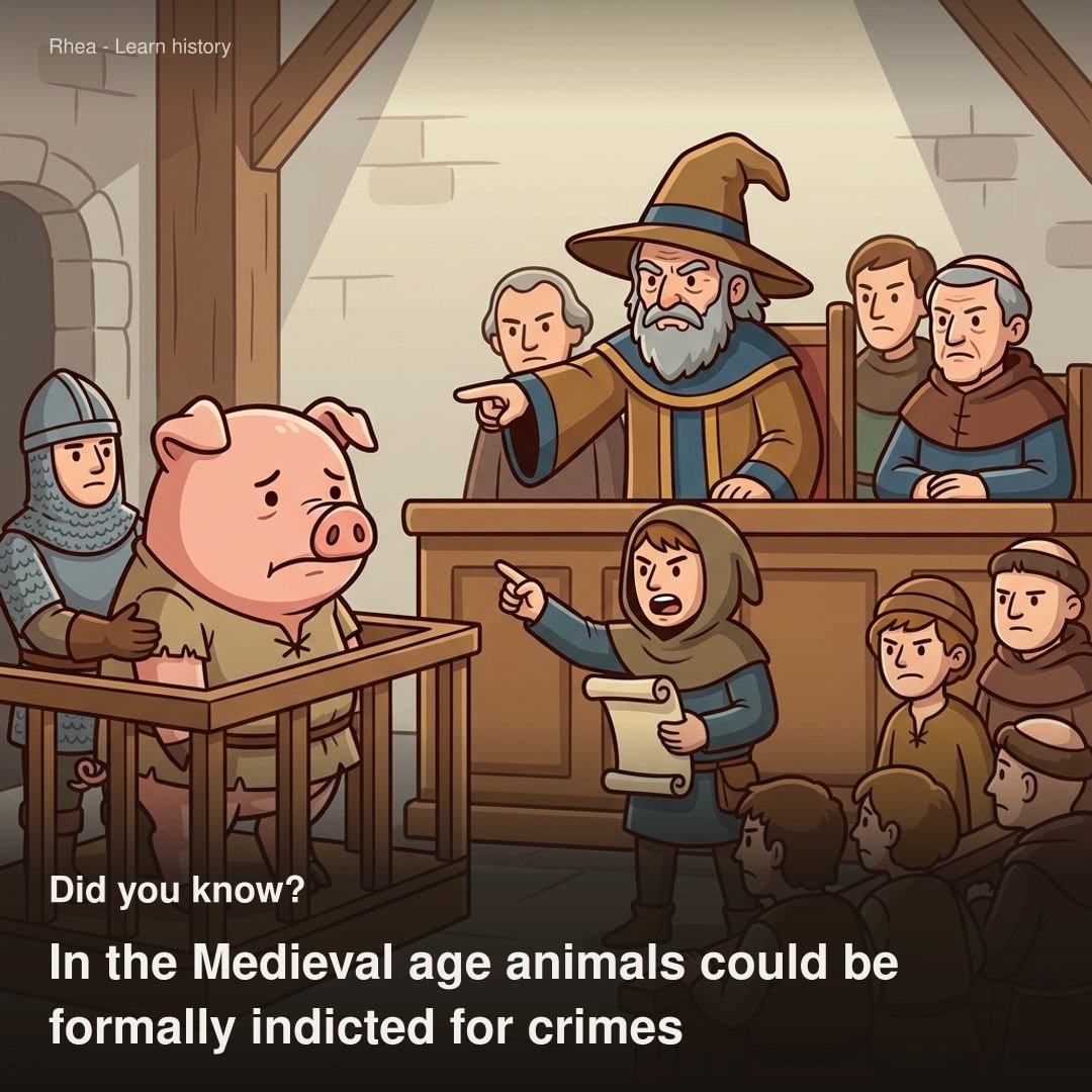 rhealearning's tweet photo. In the Middle Ages, animals could be formally indicted for crimes. Pigs, locusts, and rats were assigned lawyers and tried in court; if found guilty, they could be excommunicated or executed.

Learn more about the Medieval age in Rhea, it's free! https://t.co/suA7zn7rlI