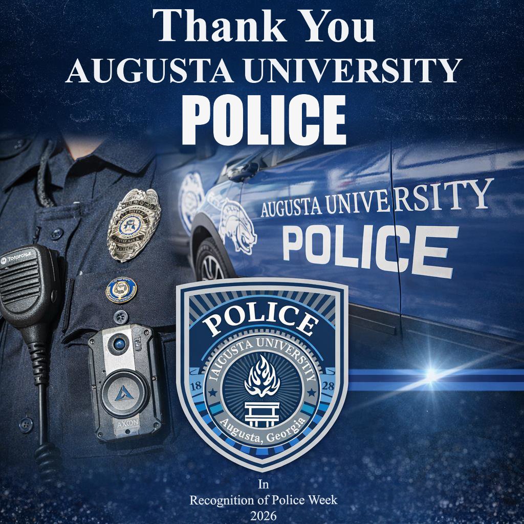 ChiefLyon's tweet photo. Thank you to the men and women of the Augusta University Police Department for their dedication and service to the @AUG_University community! @augpolice #guardians #nationalpoliceweek https://t.co/2jt5US8sce