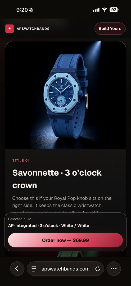 apswatchband's tweet photo. @Ckarku33 @askclaudio_com we have locally machined fully customizable bio ceramic cases + band for 69 dollars. https://t.co/XkLatEslwv