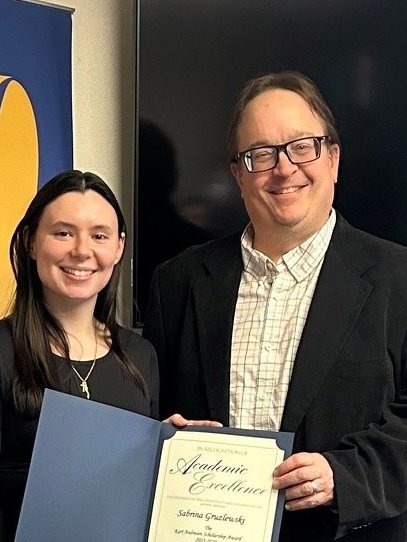 UWEC_POLS's tweet photo. .@UWEC_POLS recognizes student achievements for 2025-2026: Andresen Scholarship (Sabrina Gruzlewski), Wartolec Scholarship (Iryna Levada), @UWEC_Menard_CCS Scholarships (Cassi Garrison, Jack Gunderson, Jack Kasper, Kira Kirby, &amp; Trinity Mayfield), &amp; new Pi Sigma Alpha members. https://t.co/0moVBquMNY