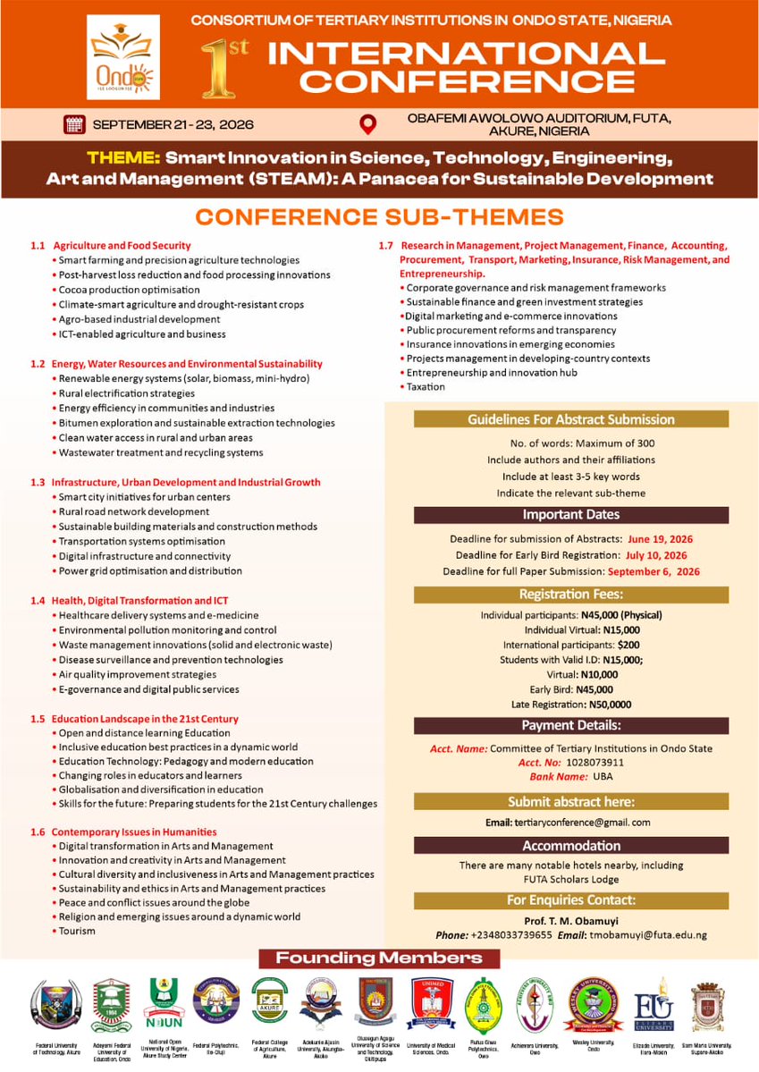 Achievers University, Owo. tweet media