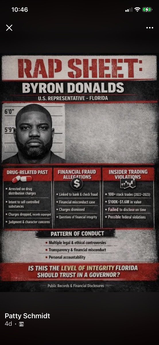 Lisag1960's tweet photo. @OutnumberedFNC I’m watching your episode about fraud. You need to investigate the fraud associated with @ErikaDonalds Optima Charter schools. We taxpayers want to know where the $10M went. Don’t be afraid to investigate just because @ByronDonalds is running for Florida governor. The only thing he has going for him is Trump endorsed. We Floridians don’t want him because we know the real Byron.
Signed,
Conservative Floridians.
@EllenFL214 @Justachirpin7