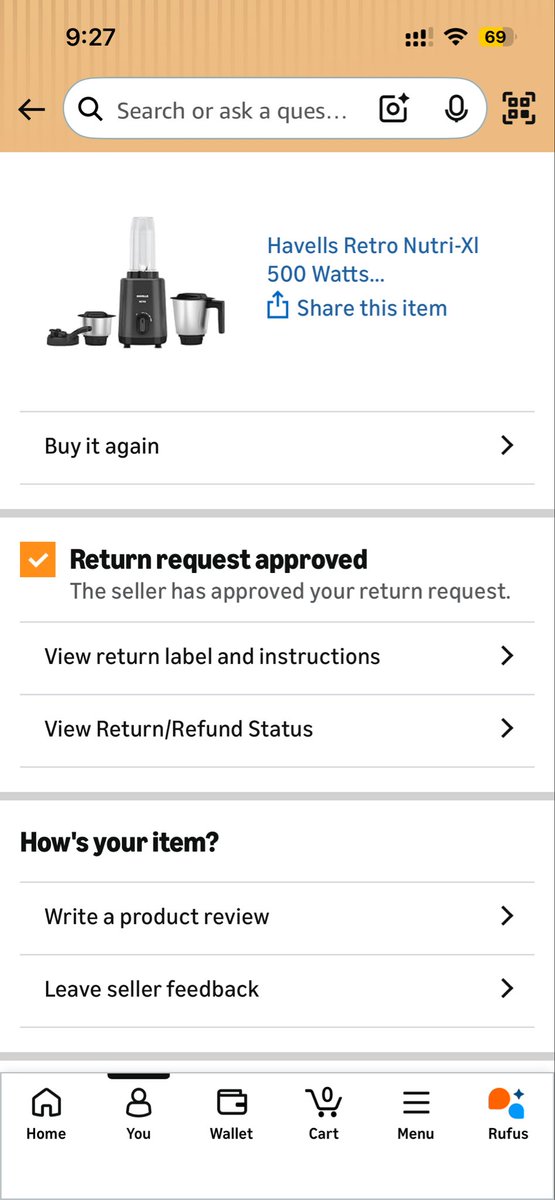 AjaySulekh's tweet photo. Very disappointed with Amazon. First, I received a used product. Then the seller cancelled my replacement request. Finally, I returned the product on 1st May and Amazon pickup was completed successfully — but even after 15 days, I still haven’t received my refund.@amazonIN https://t.co/bZd6kFRS6w