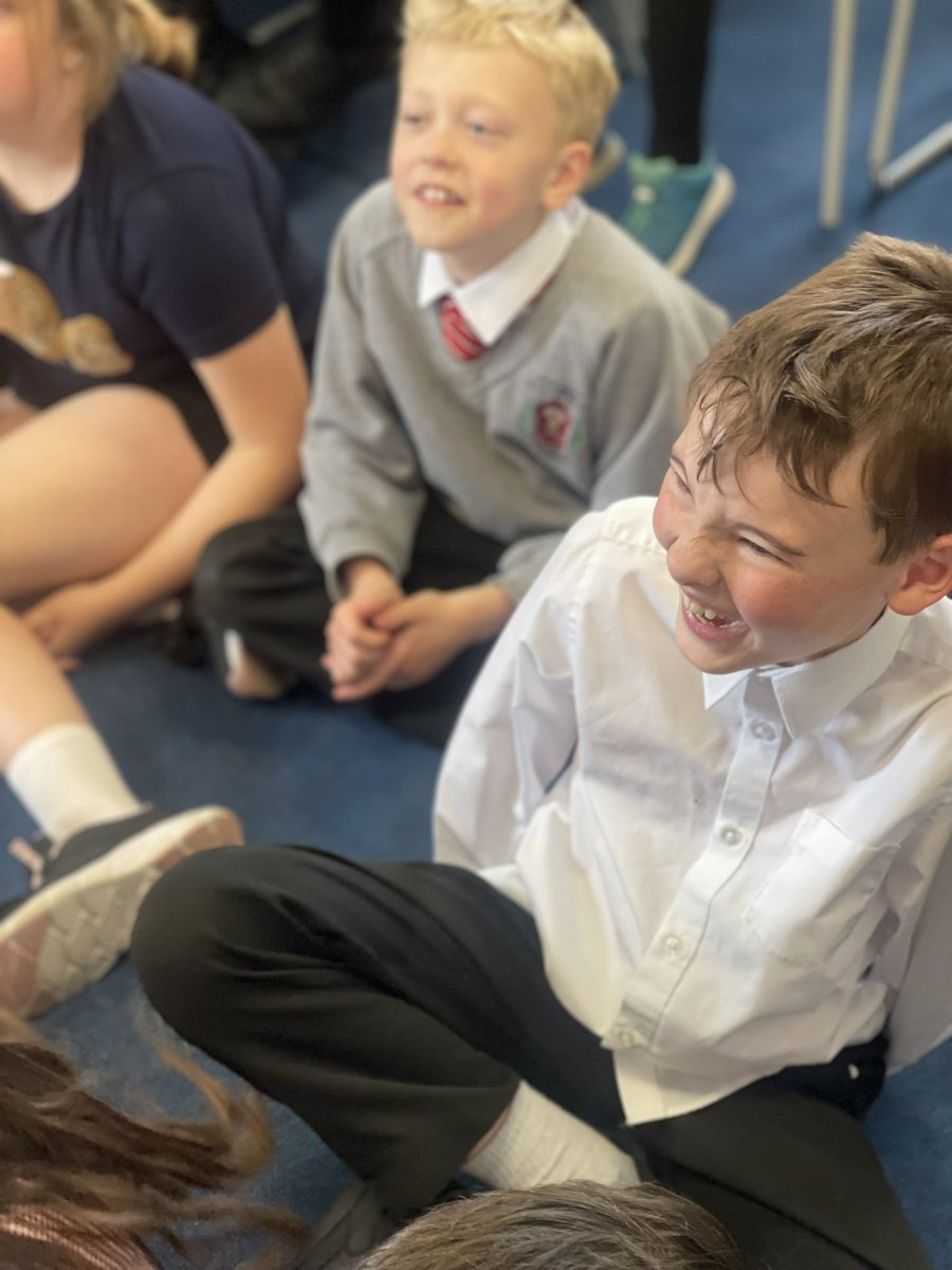 FinchingfieldSt's tweet photo. As part of Mental Health Awareness Week, we were delighted to welcome the Laughter Specialist into school today!  😊

A huge thank you to the Creamer Fund for kindly funding this experience for our children. https://t.co/iEammWeuP9