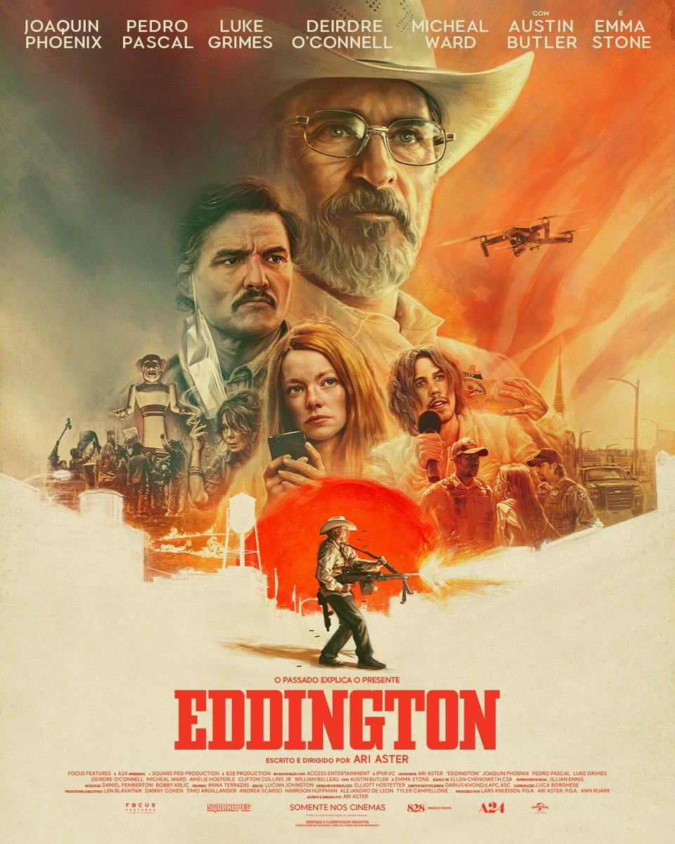 filmes_e_filmes's tweet photo. Dica de filme para hoje!🔥🎬
Acabou de chegar ao catálogo do @PrimeVideoBR o ótimo neo-western "Eddington", dirigido por Ari Aster e protagonizado por Joaquin Phoenix, Pedro Pascal, Austin Butler e Emma Stone.💥🎥
#eddington #ariaster #joaquinphoenix #pedropascal #primevideobr https://t.co/IZeulIxQqM