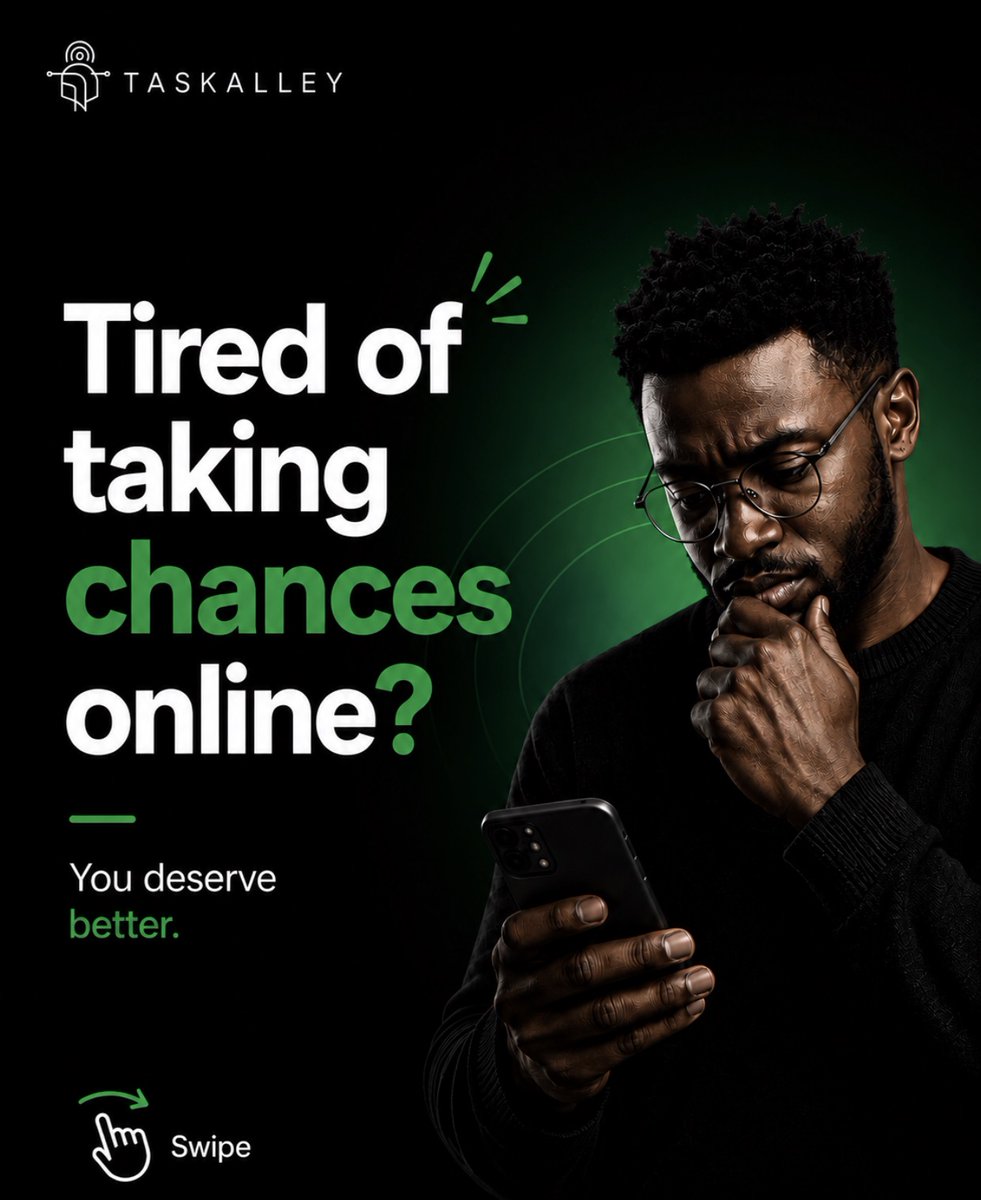 TaskAlleyHQ's tweet photo. “Tired of paying and hearing ‘I’m on my way’… only to get ghosted?”

That’s exactly why TaskAlley exists.

Verified professionals.
Real reviews.
Secure transactions.

Where verified meets reliable. 💚

#TaskAlley #NaijaTech #Freelancers https://t.co/coiwD9areY