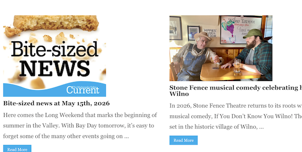 mvalleycurrent's tweet photo. Latest in The Current: musical comedy celebrates Wilno, Bay Day and beyond in today's Bite-sized News.
https://t.co/l8maBgoIHh https://t.co/vuCc0nDMYO