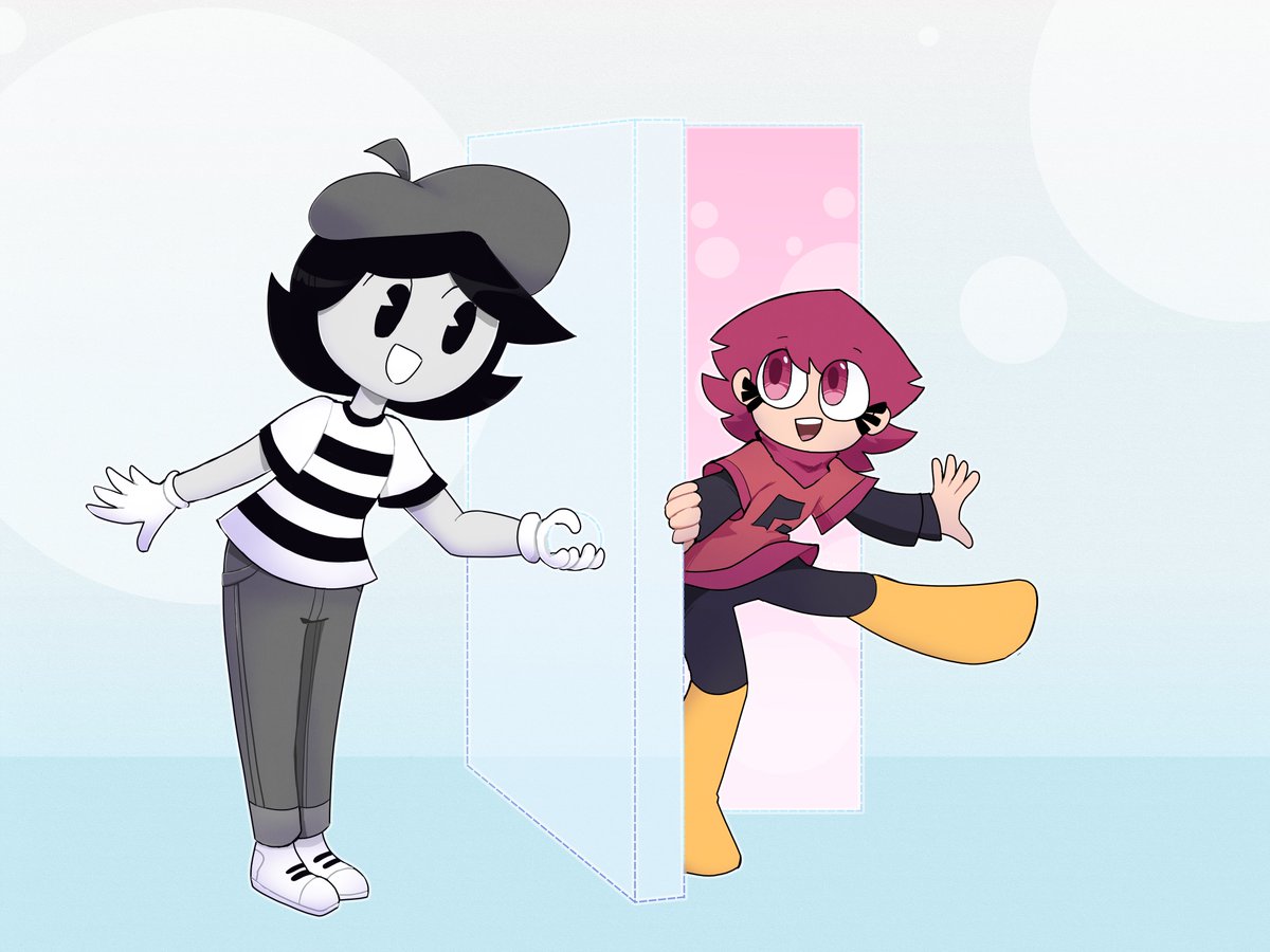 rgb_tato's tweet photo. Comm for @NuclearMime Dom and Molly ✨✨✨

I imagine full on sitcom music when she enters the door https://t.co/ZRc4BRYxhI