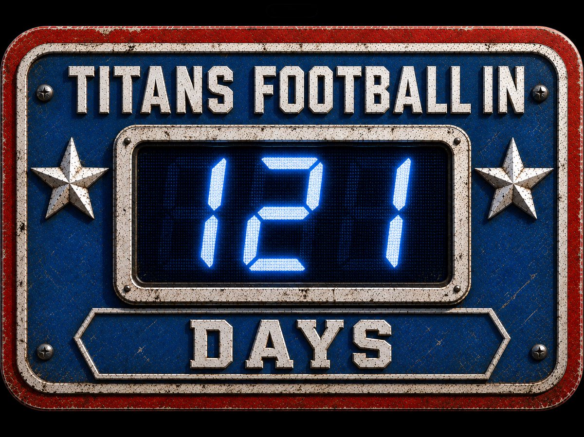 Da2ToneBandit's tweet photo. 121 DAYS LEFT UNTIL TITANS FOOTBALL #NFL #DA2TONEBANDIT #TWOTONETAKEOVER #TITANS #TITANUP https://t.co/kUQPMPq1eC