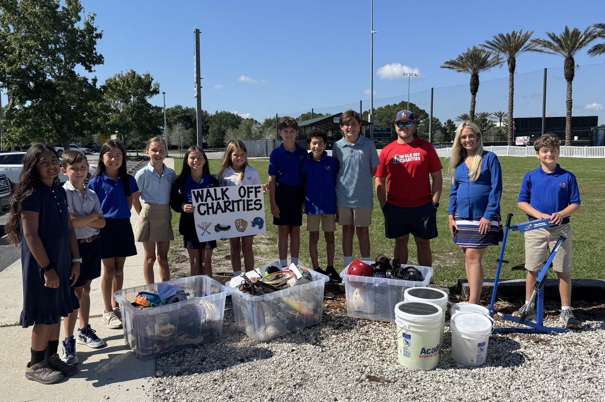 WalkOffJax's tweet photo. A huge thank you to the Lower School Student Council at @thebollesSchool Whitehurst Campus for their generous donation of equipment to Walk Off Charities! 

After researching local organizations, these student leaders chose Walk Off Charities as the charity they wanted to support, and we couldn’t be more grateful. Their donation will directly support our FREE Spring League, which is currently in full swing and providing young athletes with opportunities to learn, grow, and play the game they love.
Thank you for making a difference in the lives of our players and community!

  #WalkOffCharities #TheBollesSchool #YouthBaseball #CommunityImpact #SpringLeague #PlayBall

@BollesSchool