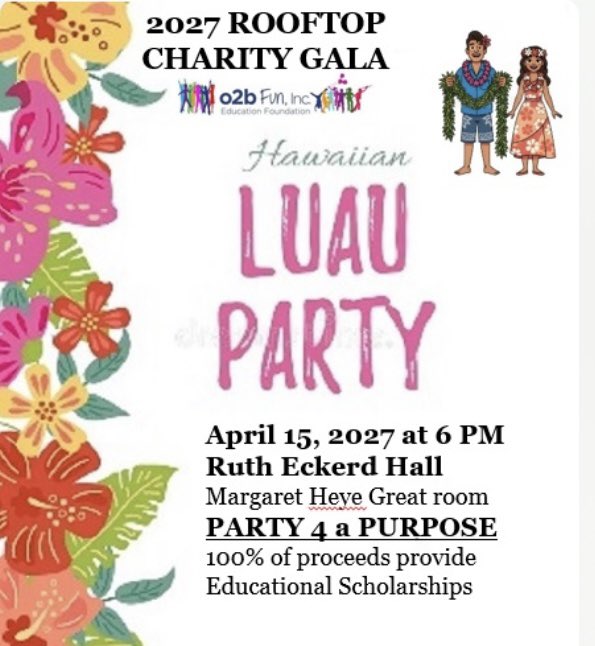 O2BFun's tweet photo. READY for 2027!!!!
Yes, set and Ready to PROMOTE!
ROOFTOP CHARITY GALA 2027 is Luau Theme🌸. We have started planning and hope you choose to plan on joining and supporting as we provide educational scholarships for your Tampa Bay students. 🦸🏽‍♂️🦹🏼‍♀️🦸🏼‍♂️🦹🏿‍♀️🦹🏽‍♀️🦸🏿‍♂️🦸🏻‍♂️🦹🏾‍♀️🦹🏽💪🏽💪🏾💪🏿💪💪🏻#o2bfuninc https://t.co/nRh2gdzNDp