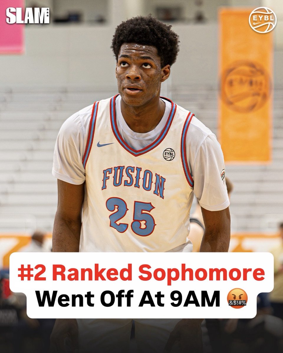 SLAM_HS's tweet photo. #2 Ranked Sophomore WENT OFF at 9AM 🤬

5⭐️ Erick Dampier Jr. was getting busy in front of college coaches to start EYBL Session 2 🔥🔥🔥

@edampjr25 @NikeEYB https://t.co/K1jlUTYuQ5