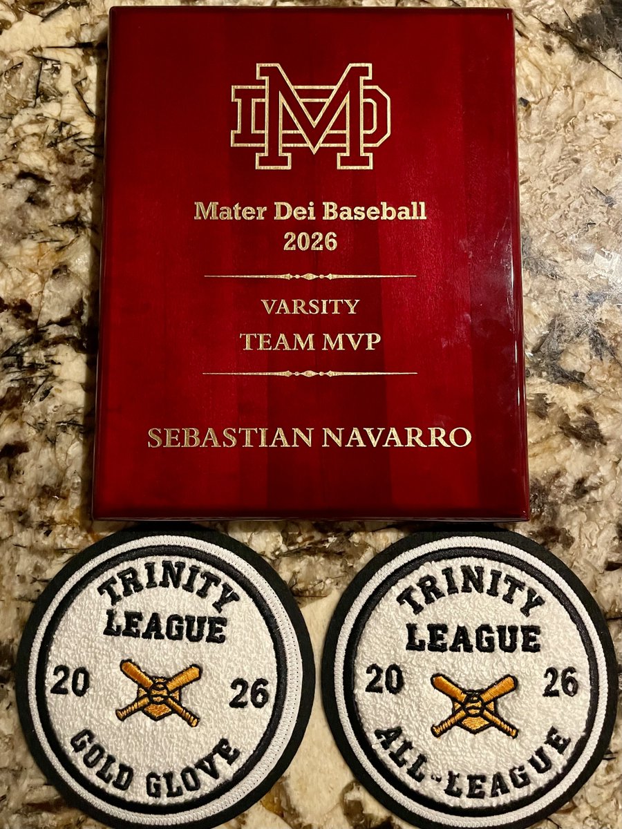 SebasNavarro08's tweet photo. Blessed and grateful to wrap up Year 3 at Mater Dei competing in one of the toughest high school baseball leagues in the country.

🏆 2x First Team All-Trinity League (back-to-back)
🧤 Trinity League Gold Glove Award Recipient
⭐ 2026 Mater Dei Baseball Varsity Co-MVP

Year 3 done. Huge thank you to @MDHS_Baseball Coach Mercado, our coaching staff, teammates, and all Trinity League coaches for believing in me and voting me as the Trinity League Gold Glove recipient. Truly honored and grateful.

Still hungry. The work continues. Excited for summer ball. #Uncommitted #MaterDeiBaseball #TrinityLeague #MIF #ClassOf2027