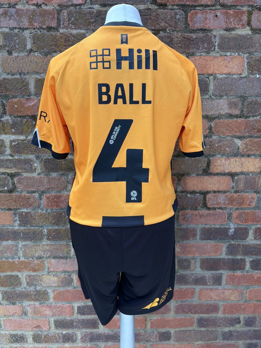 jamesdking76's tweet photo. NEW ADDITION:  Cambridge United 2025-26 match worn home shirt as worn by midfielder / centre back and Vice-Captain, Dominic Ball.  Ball arrived at Cambridge United for his second spell at the Abbey in the summer of 2025, making 35 league appearances and netting twice as Cambridge made an immediate return to League 1.  #cambridgeunitedfc #cambridgeunited #footballshirt #cambridge #matchworn