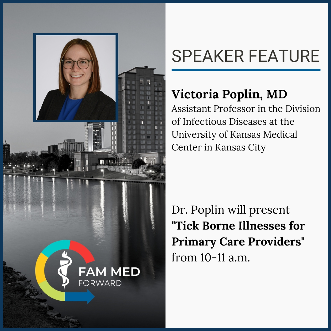 KansasAFP's tweet photo. We are thrilled to welcome Dr. Victoria Poplin, Assistant Professor in the Division of Infectious Diseases at the University of Kansas Medical Center in Kansas City, as a speaker at Fam Med Forward 2026! Learn more &amp; register: https://t.co/tJqCMl0Wif https://t.co/chUfDzPNrP