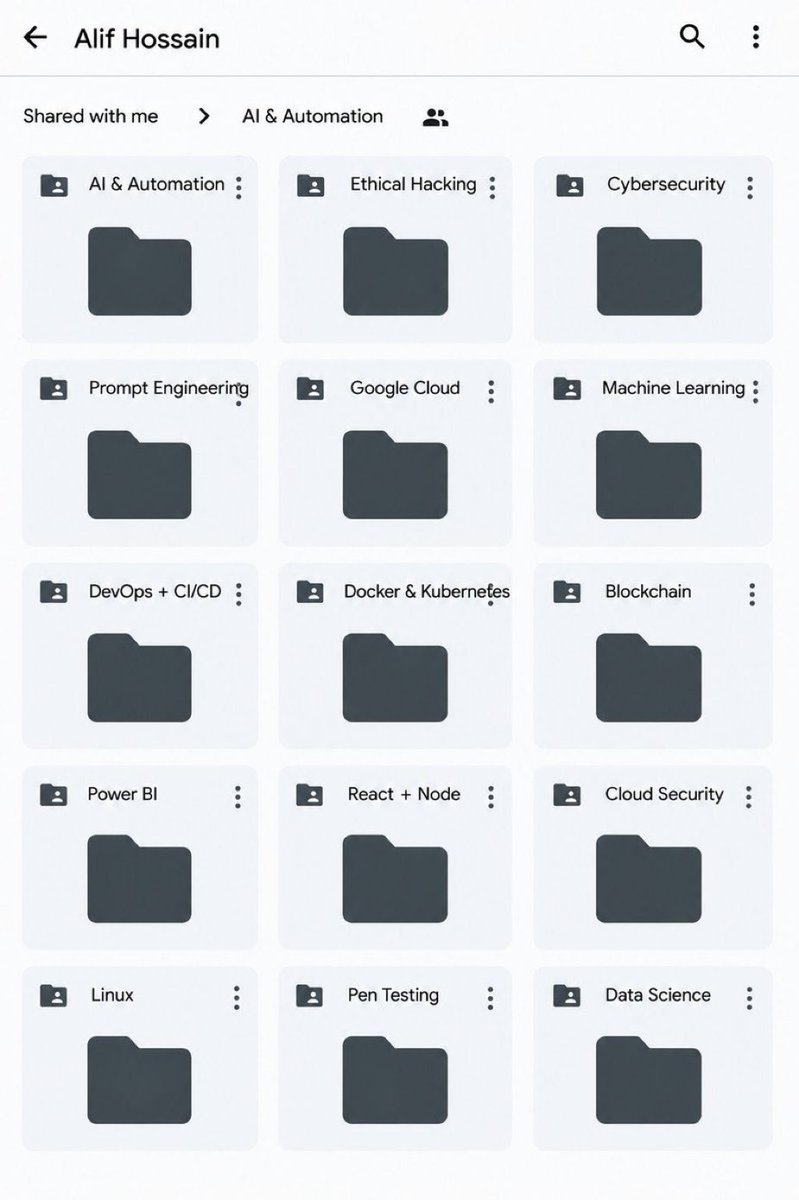 ethanwith_AI's tweet photo. All Paid Courses (Free for First 4500 People)

 𝗣𝗮𝗶𝗱 𝗖𝗼𝘂𝗿𝘀𝗲 𝗙𝗥𝗘𝗘 (PART - 1)
 1. Artificial Intelligence
 2. Machine Learning
 3. Prompt Engineering
 4. Claude,Chatgpt,Grok
5. Data Analytics
6. AWS Certified
 7. Data Science
8. BIG DATA
9. Python
 10. Ethical Hacking

(72 Hours only )

Like + RT + comment ' Drive '

Must Follow me so I can DM you