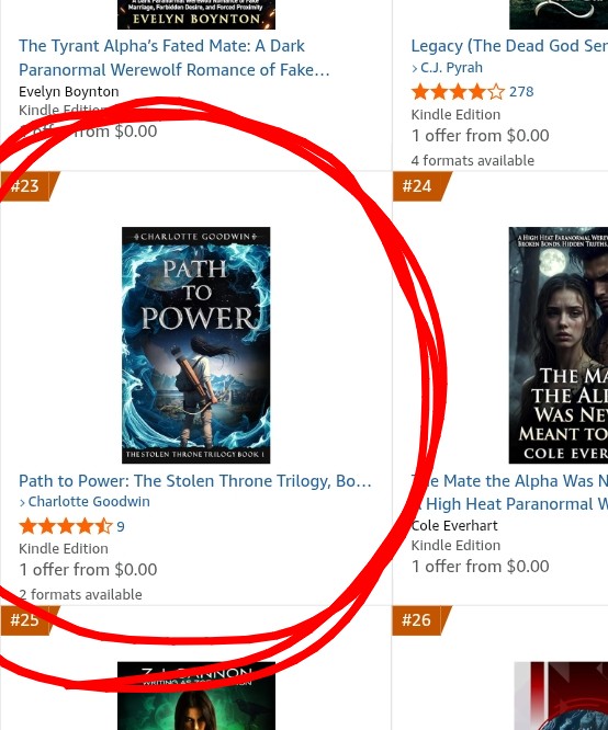 AuthorGoodwin's tweet photo. Now at #23 in Fantasy Adventure Fiction!

3 days of my free book offer left and another promo tomorrow!

Let's see if it keeps climbing... https://t.co/BDmG9c6qZ0