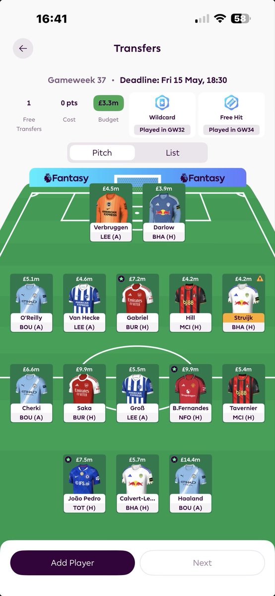 atchatheking's tweet photo. @TheNumberGameX @FPL_Dynamo @OfficialFPL Shall I bring in Gyokores for DCL and who shall I captain mate? https://t.co/TdhRqlj1VS
