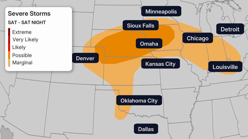 DefyDisaster's tweet photo. #SevereWeather w/ possible #tornadoes, damaging #winds &amp; #hail, threaten the Plains &amp; Midwest this weekend. 

Stay safe: https://t.co/NILVvOJk9M

📷: https://t.co/S8hKKMko5g

#DefyDisaster #DisasterPreparedness #Disaster #Tornado #Storm #Storms #Weather https://t.co/xUpEobrKtt