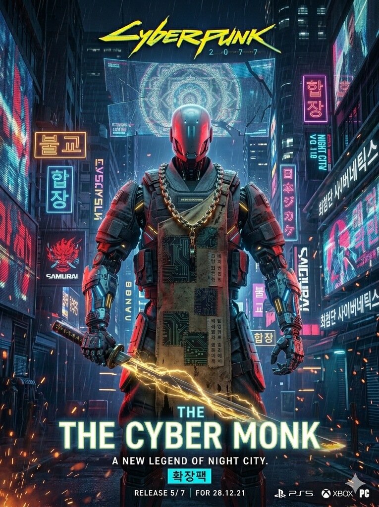 DarkLink1423's tweet photo. Was talking about the robot in SK that became a Buddist Monk. Had a funny idea and a coworker plugged it into AI. Cybermonk 2027 yalk https://t.co/V25gx8kTlV
