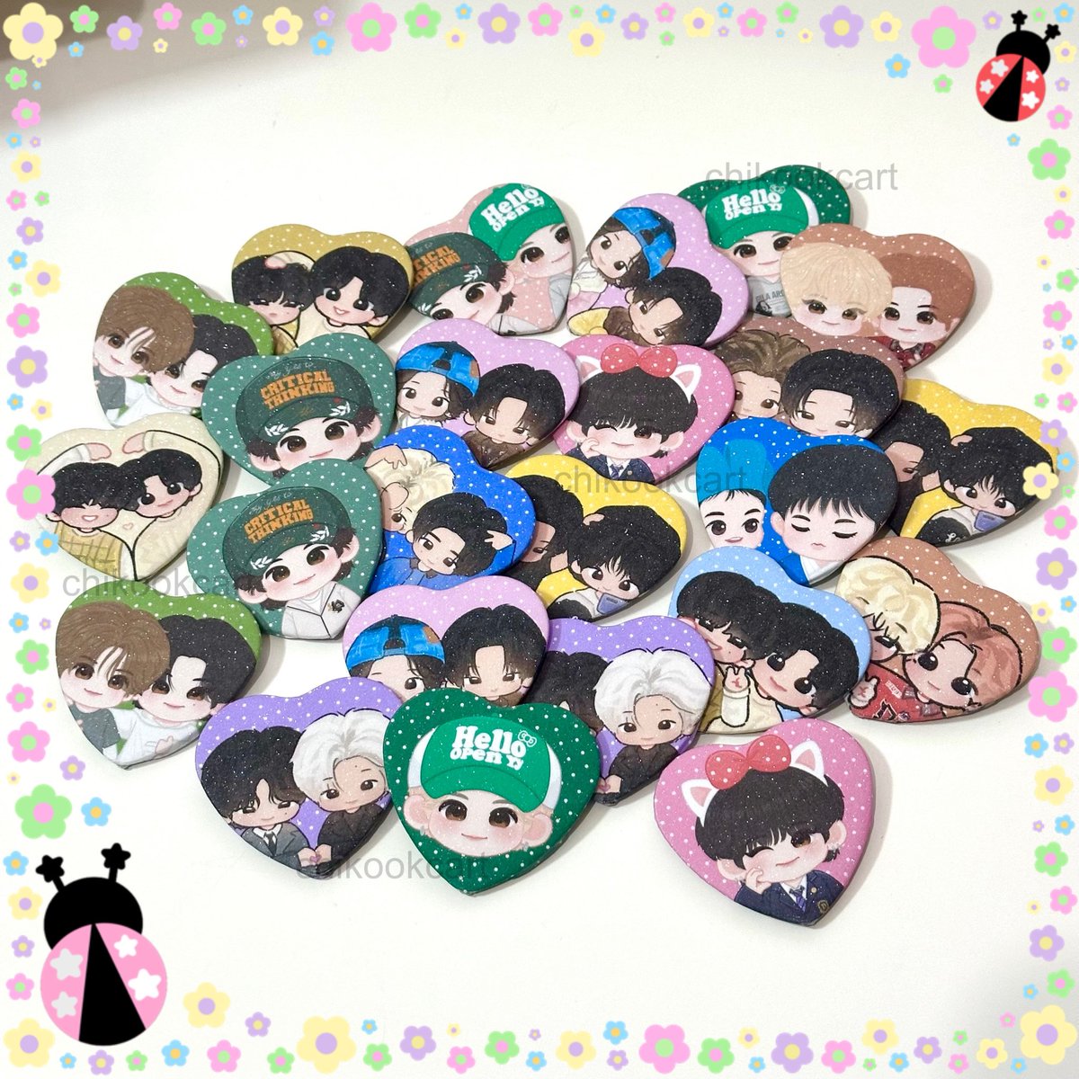 chikookcart's tweet photo. heart pins luvr ⭐️🌸🩷 https://t.co/dtEzEZfPIT