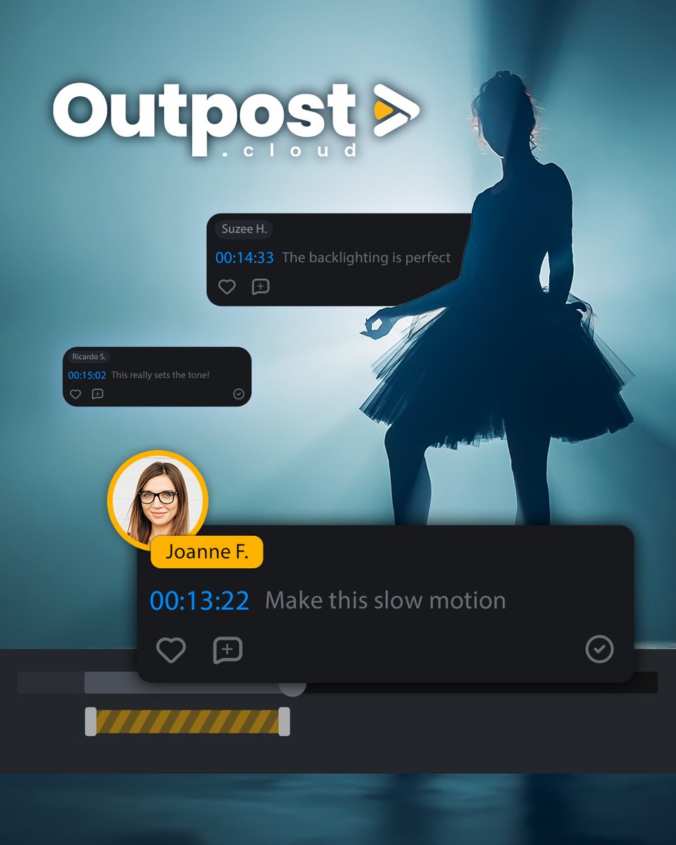 snstweets's tweet photo. Review cycles shouldn't be the hardest part of your workflow.

If you are still stressing over limited review links, downloading huge files, or paying per "seat" just to get feedback, there is a better way. Outpost accelerates media review and approval.

https://t.co/WhQGlzX4Cx https://t.co/9rRnlfZbse