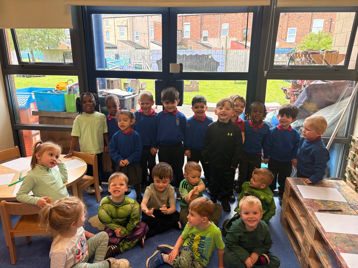 strantonprimary's tweet photo. Our nursery turned green today for Mental Health Awareness Day 💚 https://t.co/pEUNivhPwn