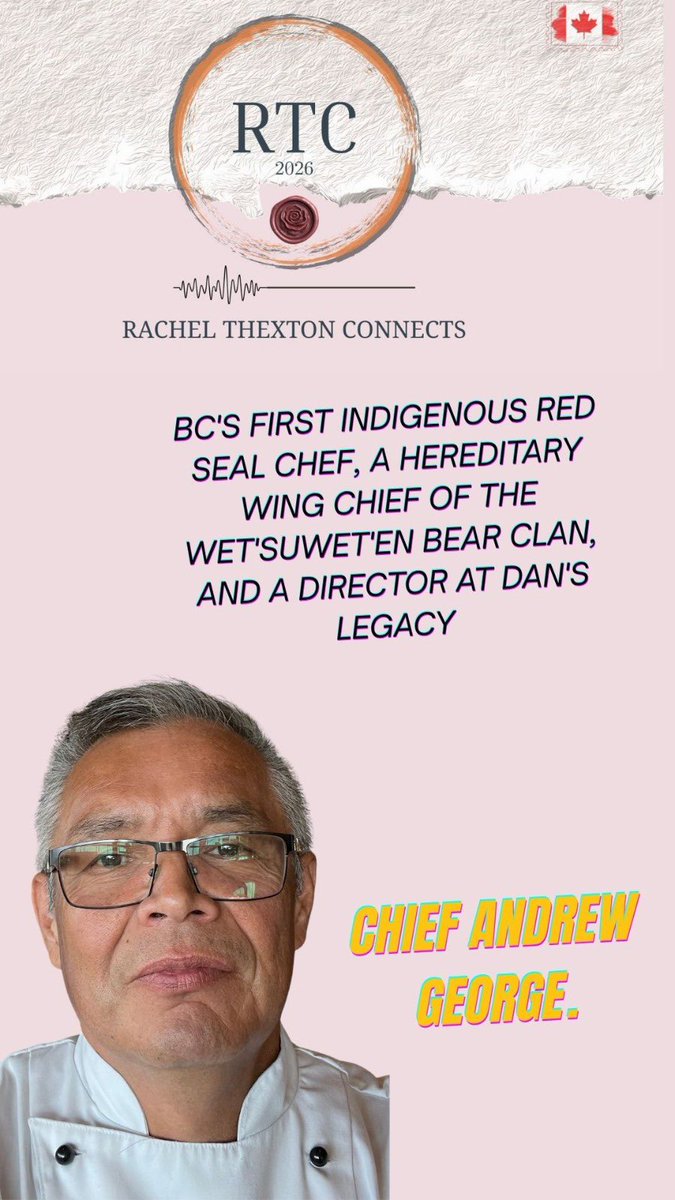 rthexton's tweet photo. 🎙️We are talking food insecurity, especially amongst Indigenous communities, as Chief+Chef Andrew George joins me on the podcast. Chief George is Hereditary Wing Chief of the Wet’suwet’en Bear Clan, BC’s 1st Indigenous Red Seal Chef +Director at @DansLegacyBC .
#Vancouverpodcast https://t.co/jiOWRDgBkK