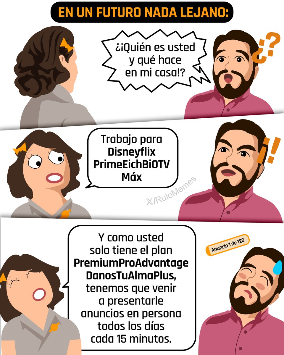 RuloMemes's tweet photo. ¡Mejor ya llévame Yisus!

@RuloMemes #RuloMemes #streaming #disneyplus #netflix #hbomax #primevideo #appletv #suscripción #anuncios #comerciales #planes https://t.co/ny0sxlaRCB