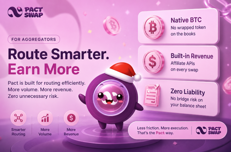 Humtototo's tweet photo. 1/2 😚
What I like about @Pact_Swap is that they seem to be solving routing from the infrastructure side, not just the UI side.

Native BTC support without wrapping is already interesting enough, https://t.co/Pjs52zKX7g